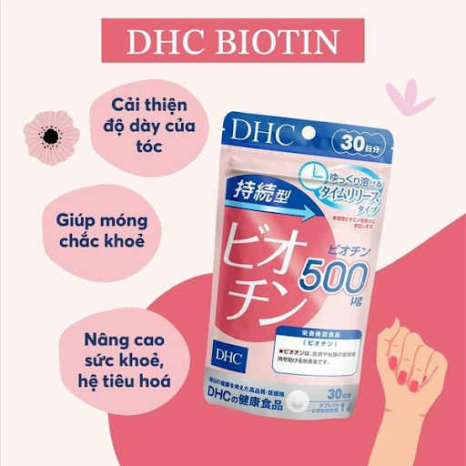 Thực phẩm bảo vệ sức khoẻ DHC Sustained Release Biotin 30 ngày Tốt cho da và tóc