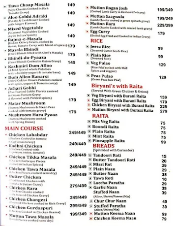 Asia Kitchen menu 