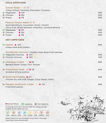 Malabar Cafe menu 