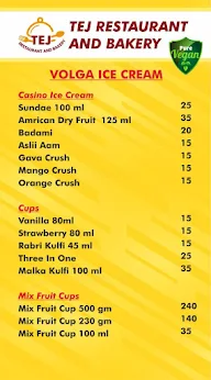 Tej Restaurant And Bakery menu 6