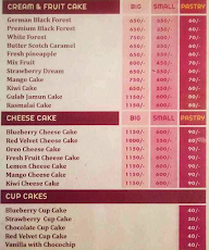 Dream Cake menu 1