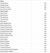 Surya Family Restaurant menu 2
