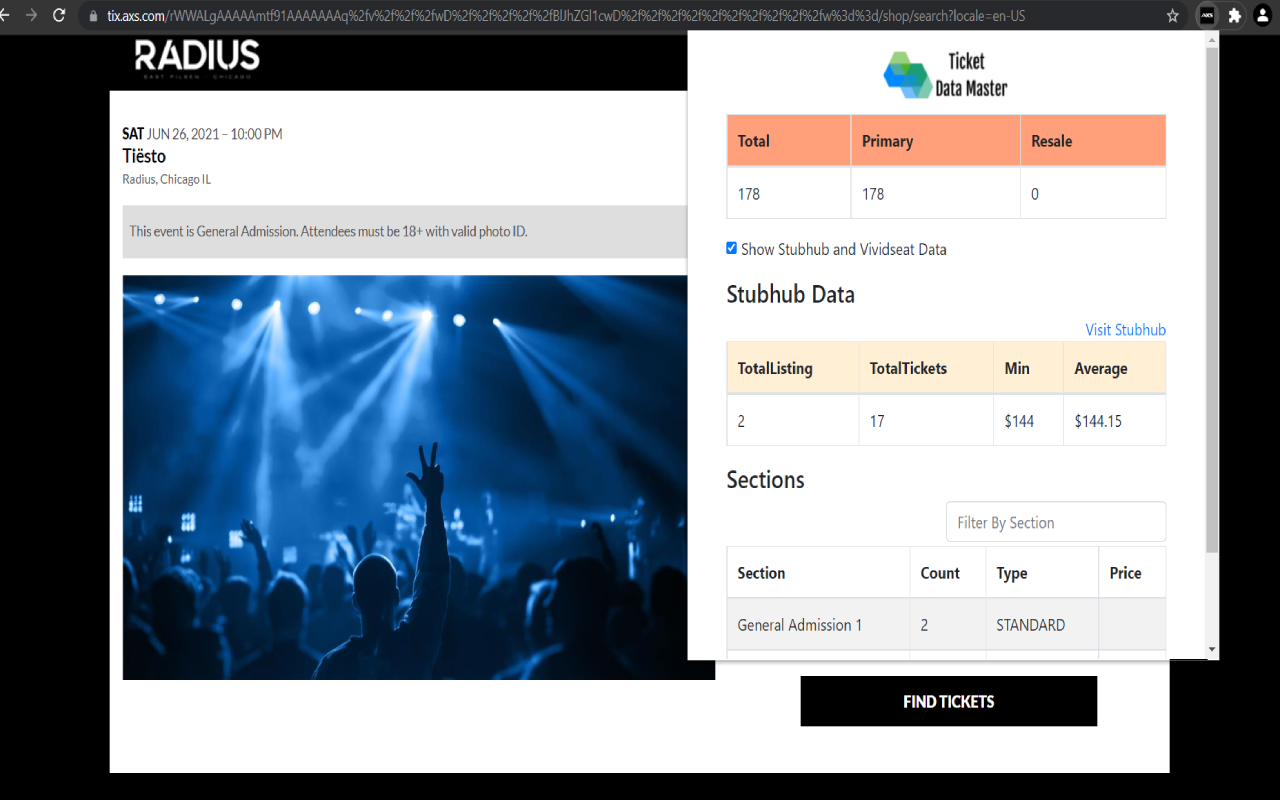 Axs Ticket Counter Preview image 0