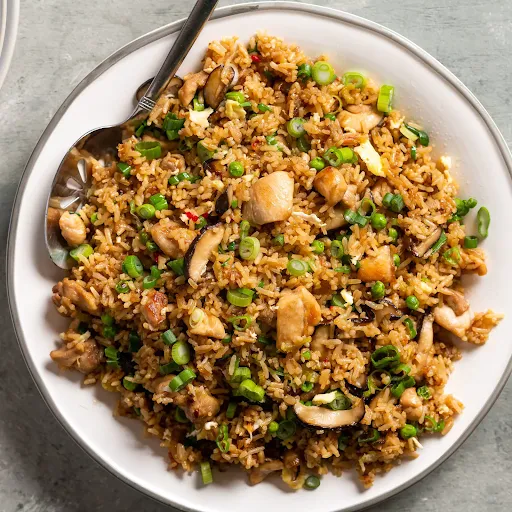 Schezwan Egg Chicken Fried Rice