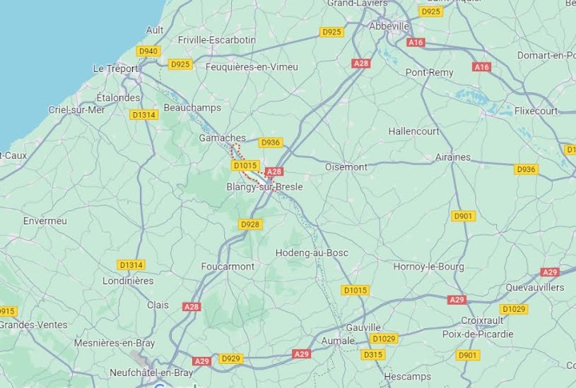  Vente Terrain + Maison - Terrain : 450m² - Maison : 107m² à Blangy-sur-Bresle (76340) 