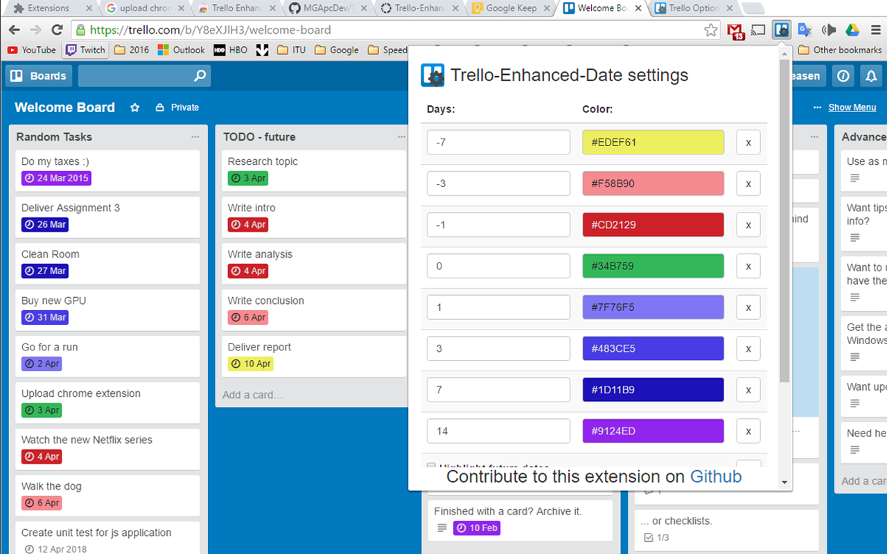 Trello Enhanced Date Preview image 6