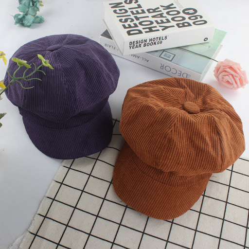 Title 5, Men and Women Fashion Simple Solid Color Beret ...