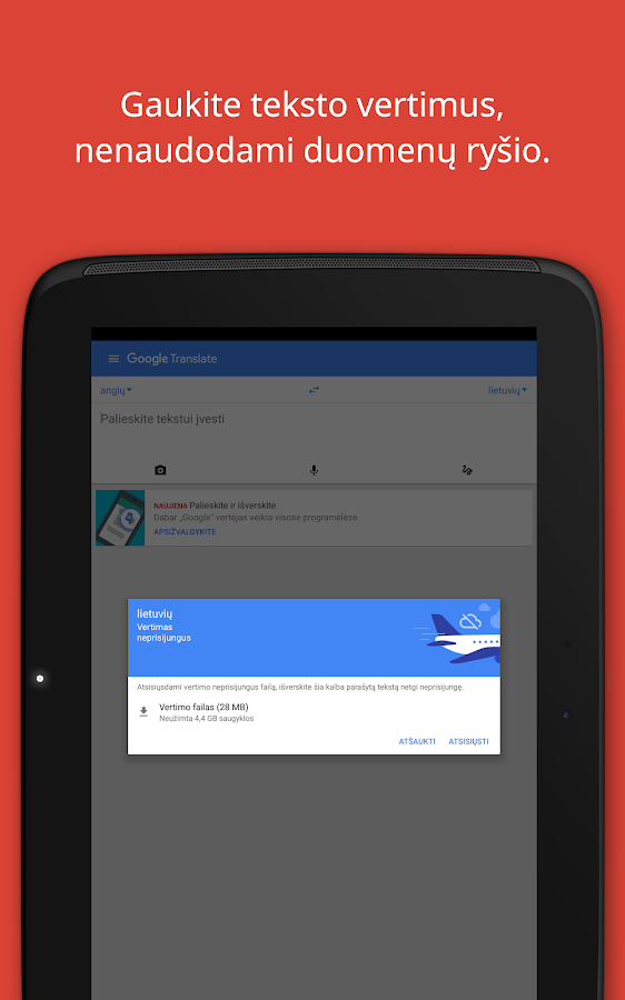   „Google“ vertėjas (ekrano kopija) 