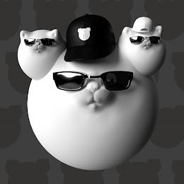 The three cats_caps and sunglasses