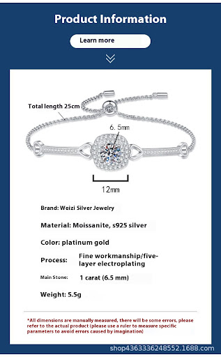 Title 6, Womens Sterling Silver Square Bag Bracelet, a ...