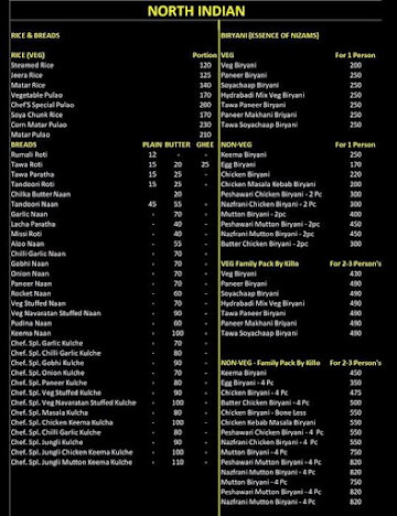 Zamindara Ki Hatti menu 