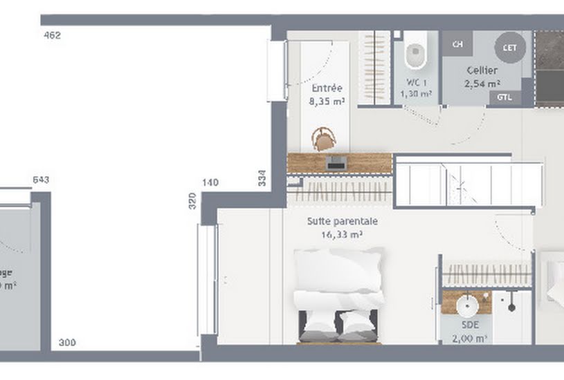  Vente Terrain + Maison - Terrain : 700m² - Maison : 100m² à Vaux-le-Pénil (77000) 