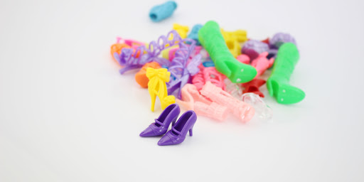 Title 1, Crystal Doll Shoes Plastic High-Heeled Toys. Sp...