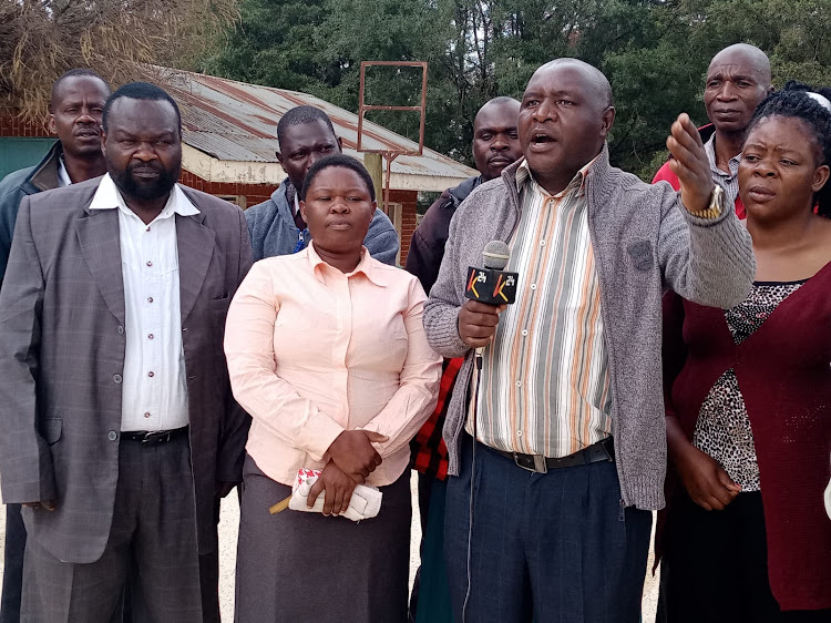 Jubilee supporters led by Kura Kiburio in Eldoret on Thursday