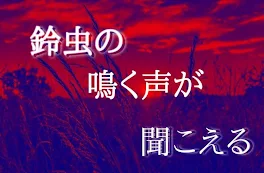 鈴虫の鳴く声が聞こえる