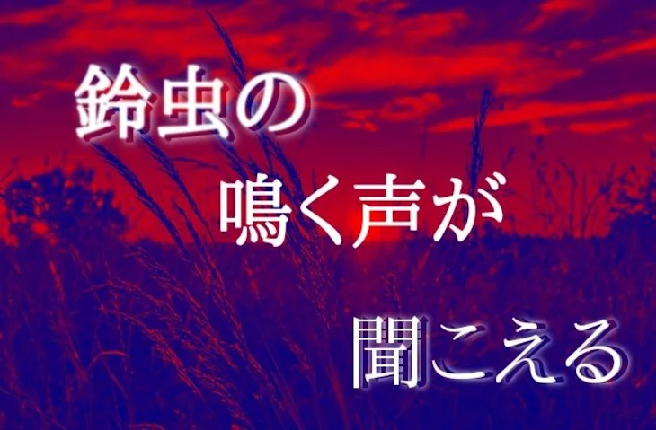 「鈴虫の鳴く声が聞こえる」のメインビジュアル