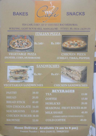 Yen Cafe menu 3