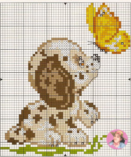 Dog in cross stitch 