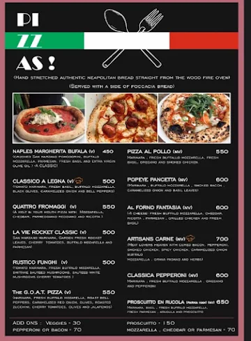 Al Forno! Straight Outta Italy menu 