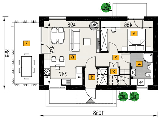 Przebojowy A4 - A111a+AR4 - Rzut parteru