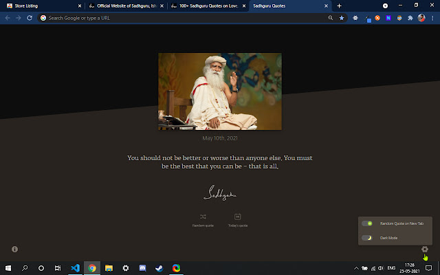 Sadhguru Quotes chrome extension