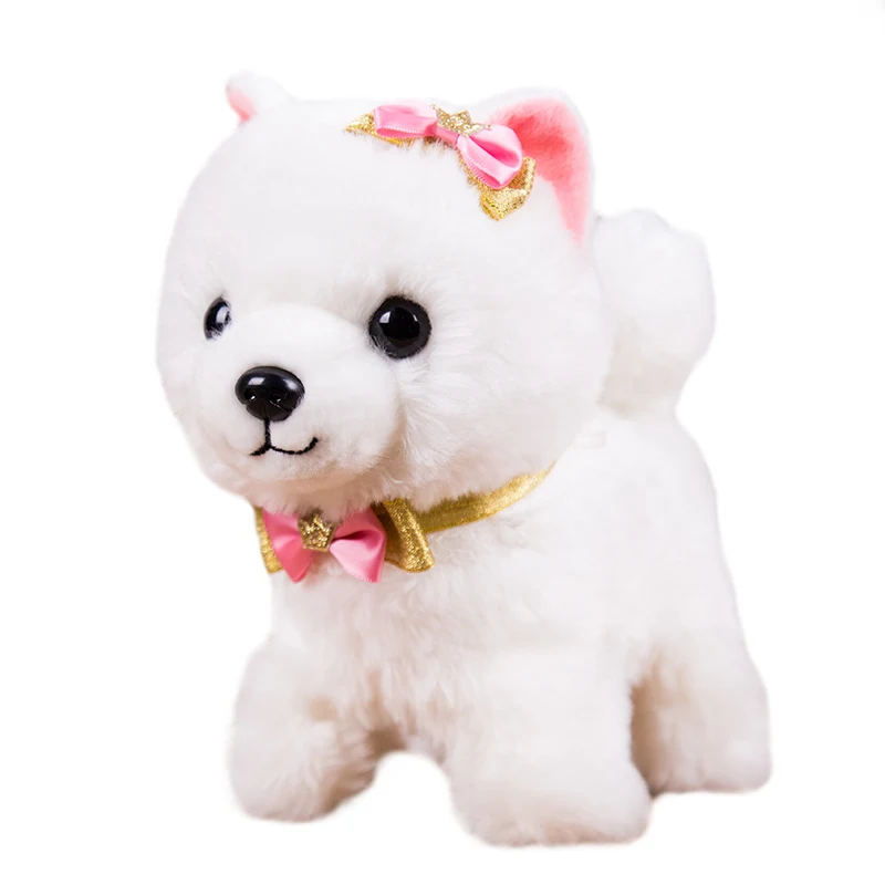 Peluche de perro de simulación cachorro eléctrico, compañero interactivo y adorable. Disfruta de su movimiento realista y diversión para niños y adultos.