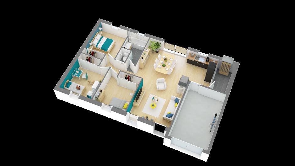 Vente maison neuve 4 pièces 75 m² à Laluque (40465), 195 950 €