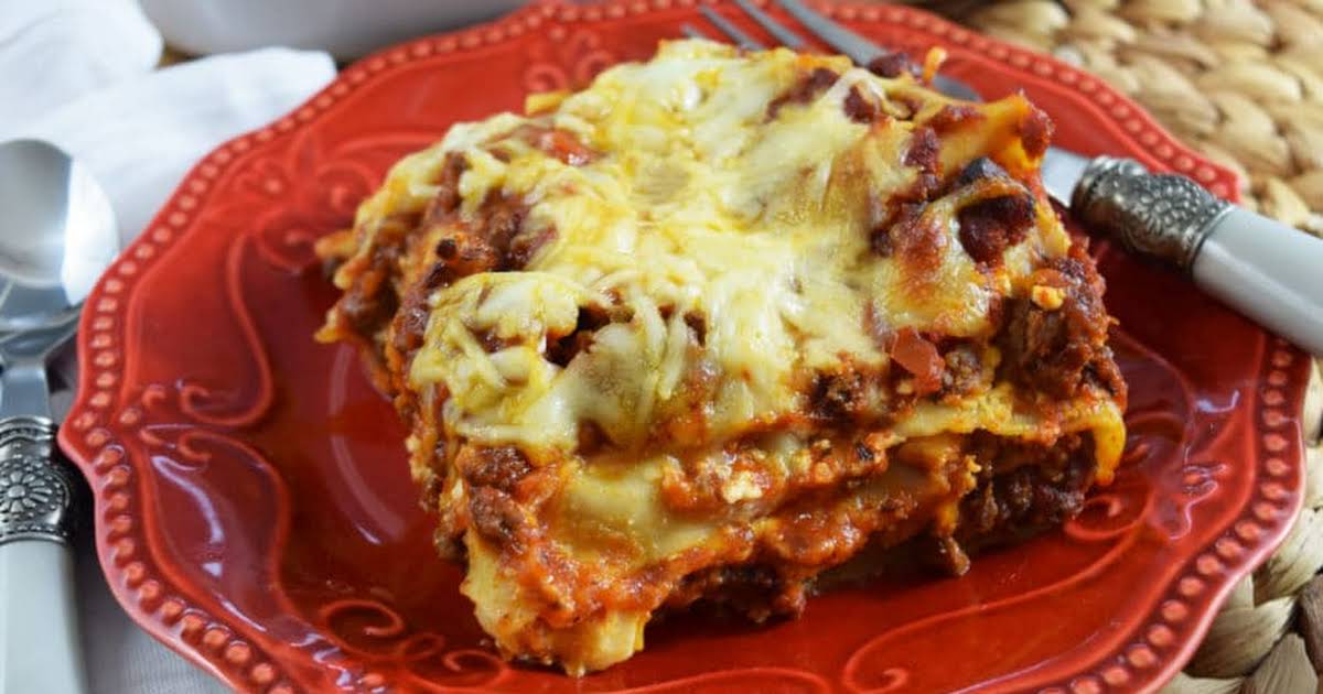 meat lasagna without ricotta or cottage cheese