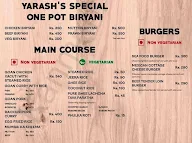 Yarash Farms menu 1