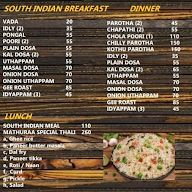 Mathuraa Hotel menu 1