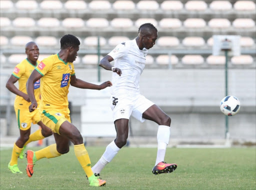 Mame Niang of Stellenbosch FC during the Absa Premiership promotional play off match between Stellenbosch FC and Baroka FC at Athlone Stadium on May 31, 2017 in Cape Town, South Africa. (Photo by Carl Fourie/Gallo Images)