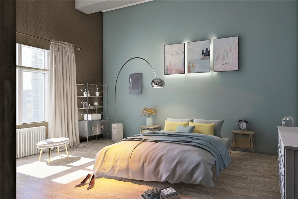 Rekomendasi Cat Kamar Tidur Perpaduan 2 Warna