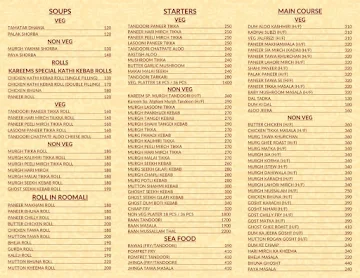 Karim's menu 