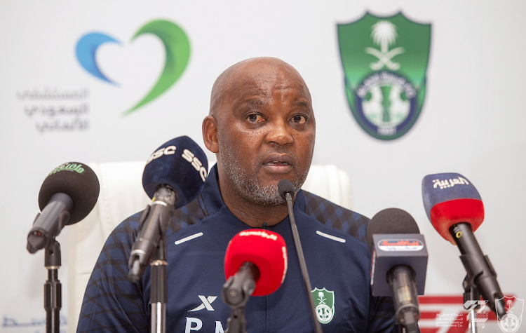 Coach Pitso Mosimane oversaw his first match as coach of Saudi Arabian side second-tier side Al-Ahli on Wednesday which ended in a 1-1 draw.