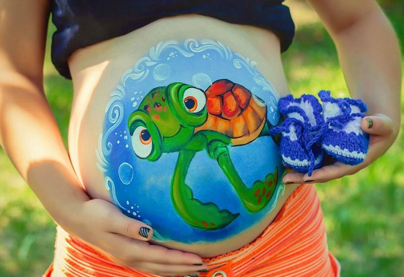 Beautifully Painted Pregnant Baby Bumps