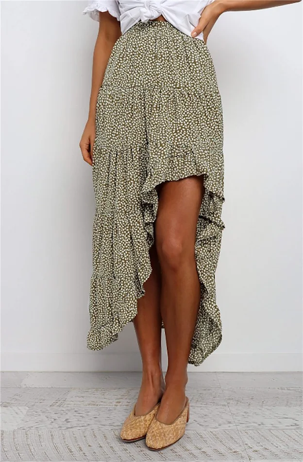 Modieuze Polka Dot Halflange Rok Eenvoudige elegante rok voor dames. Creëer moeiteloos stijlvolle outfits voor elke dag of een speciale gelegenheid.