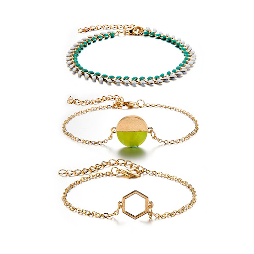 Title 2, Pulsera de aleación de coco de piña hexagonal h...