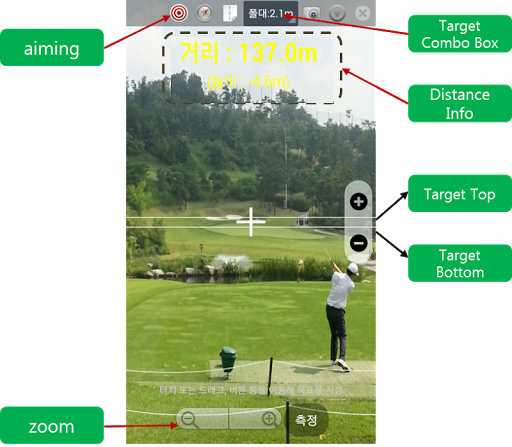 골프 거리측정 및 에이밍 Golf Aiming