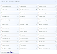 Hotel Prashant Dum Biryani menu 1