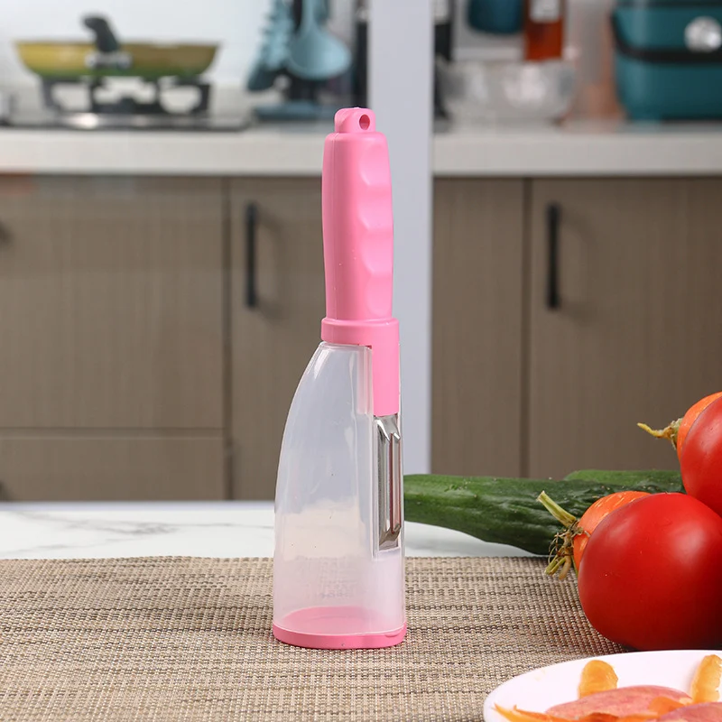 Faca de descascar e fatiar três em um para uso doméstico. Corte frutas com facilidade e prepare suas refeições mais rápido.