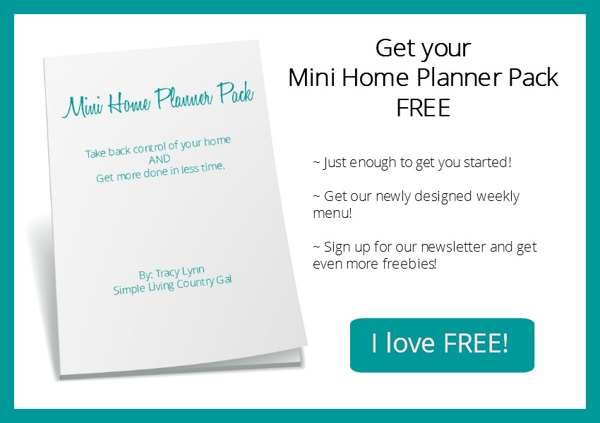 Click here to get your Mini Home Planner Pack for FREE! It includes a newly designed weekly menu!