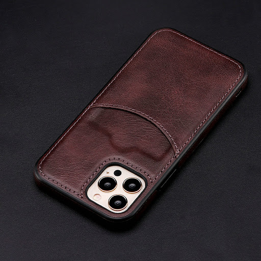Title 5, Business Solid Color Leather Card Phone Case. S...
