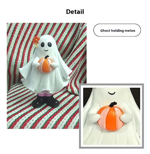 Title 4, Cute Ghost Desktop Ornaments for Halloween Deco...