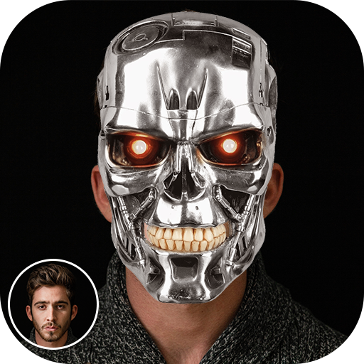CYBORG CAMERA PHOTO EDITOR -ROBOT STICKERS ON FACE