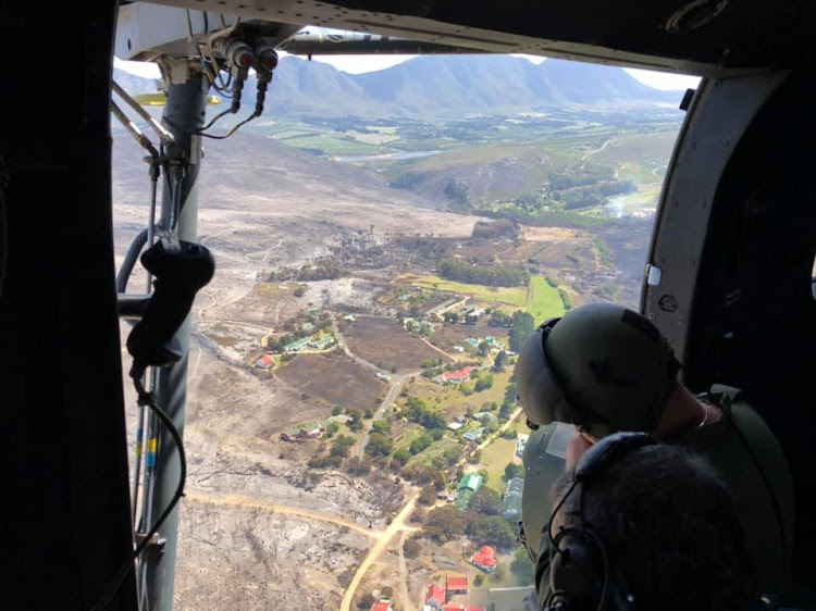 An aerial view of the Volmoed area, captured on January 13 2019.