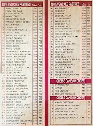 The Madness Cake Shop menu 1