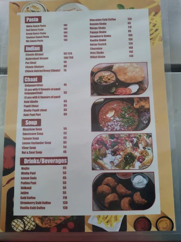 Khatta Meetha menu 