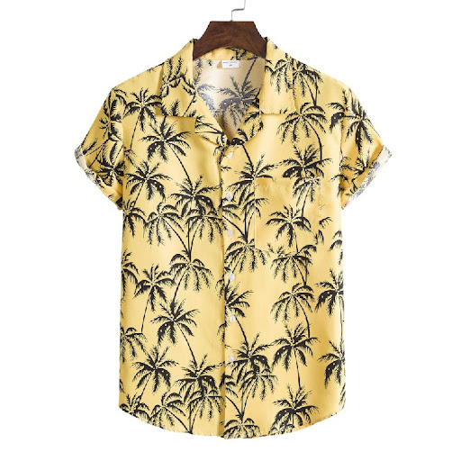 Title 6, Mens Oversized Shirt Hawaiian Beach Suit Colla...