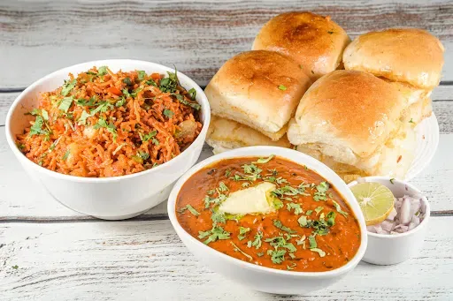 2 Pav Bhaji + Tawa Pulao