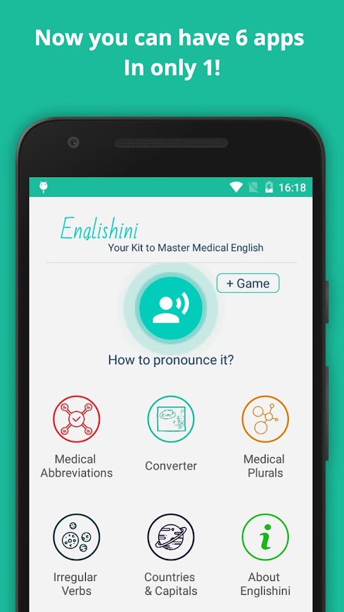 Android application Englishini + (Medical English) screenshort